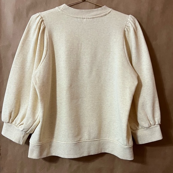 Ganni | Lott Isoli Cherry Bomb Puff Sleeve Sweatshirt Graphic Pullover Size L - Picture 10 of 14